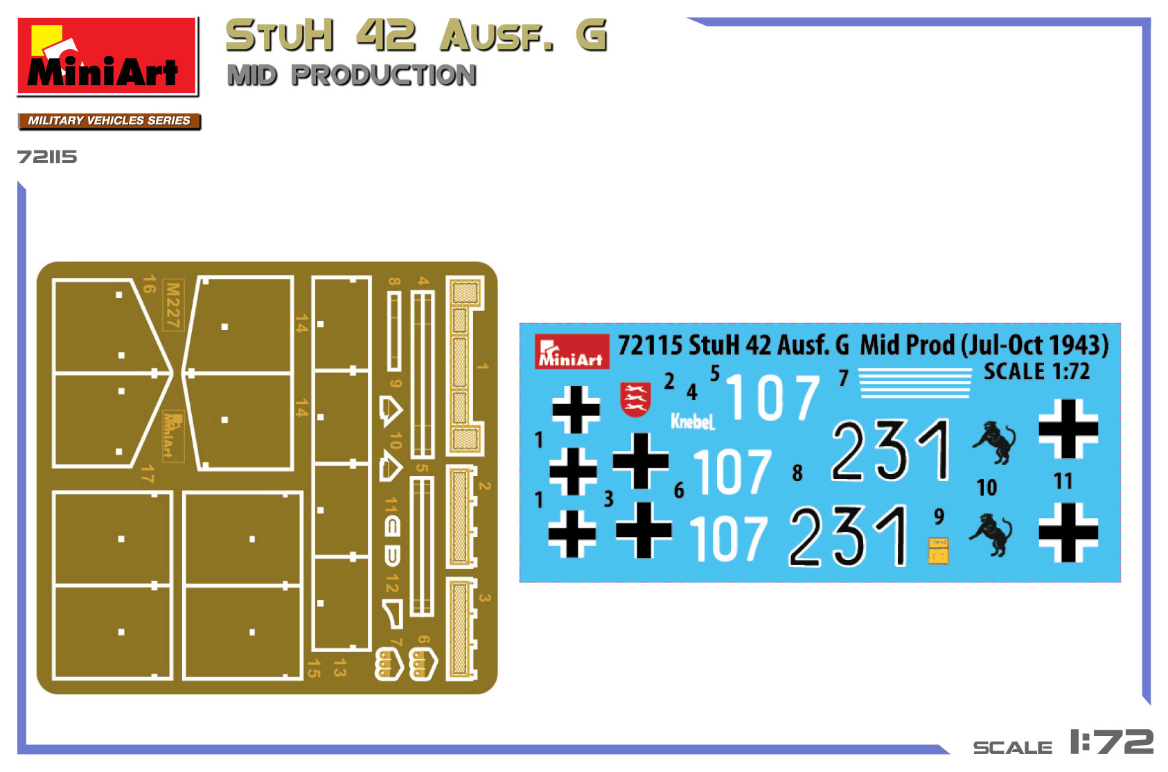 MiniArt 72115 StuH 42 Ausf. G MID PRODUCTION
