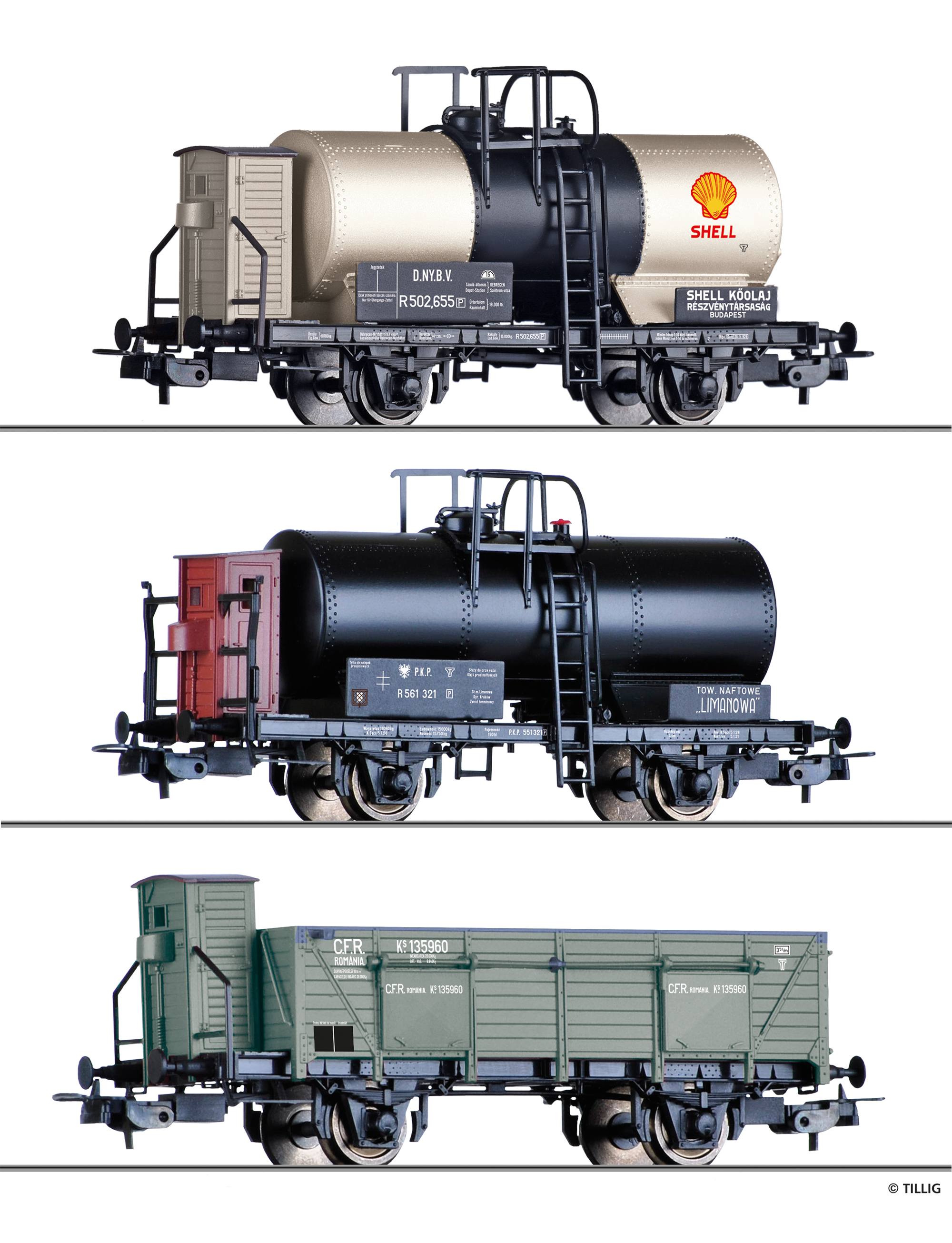 70051 LD PKP CFR Güterwagen-Set 3-tlg. Ep.2
