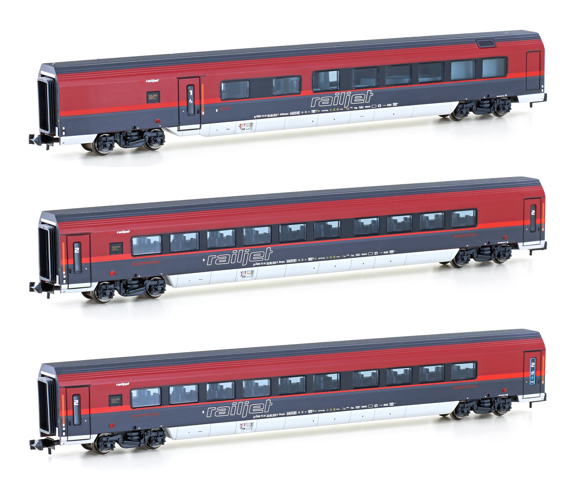 25229 ÖBB Railjet Personenwagen-Set 3-tlg Ep.5