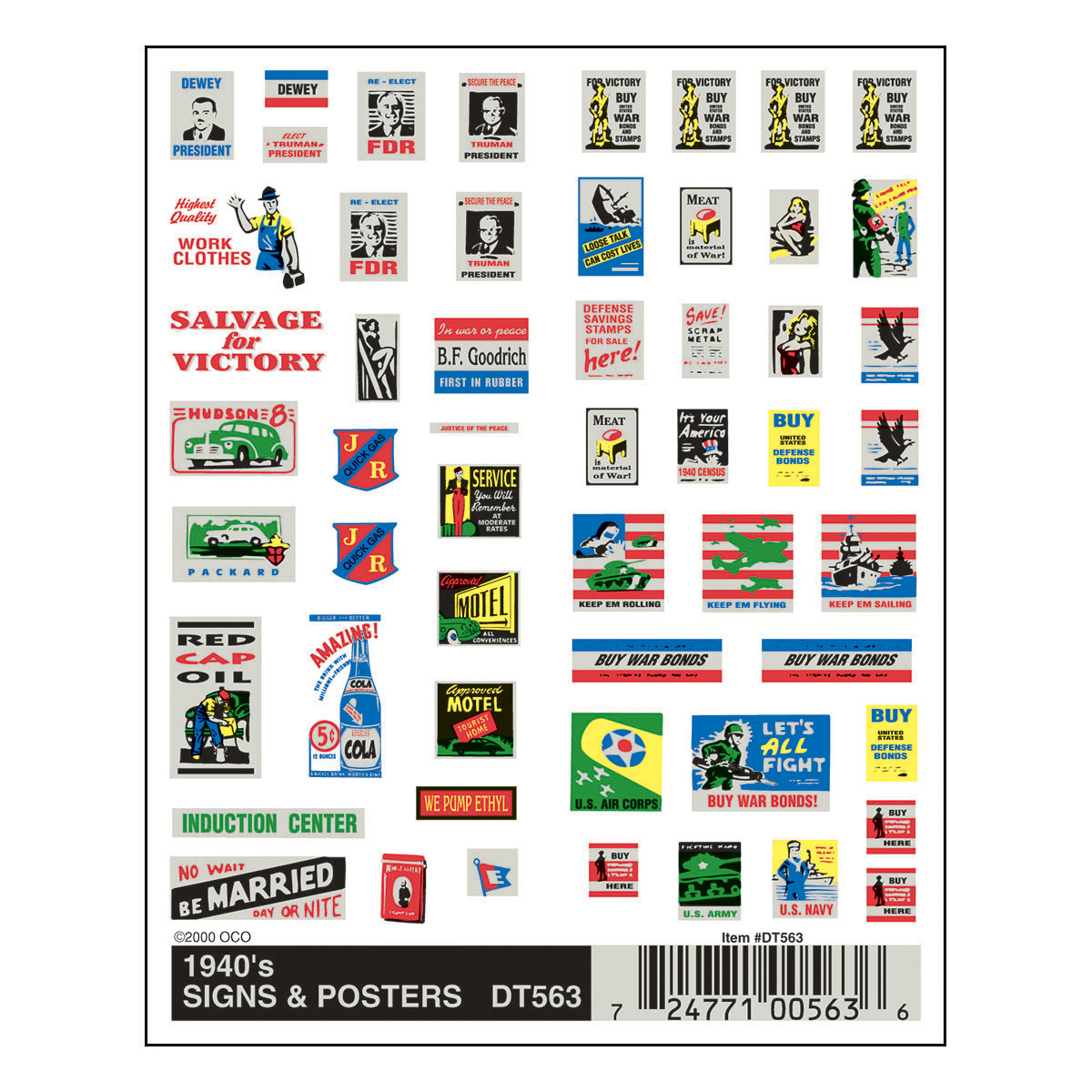 WDT563 1940er Zeichen & Poster