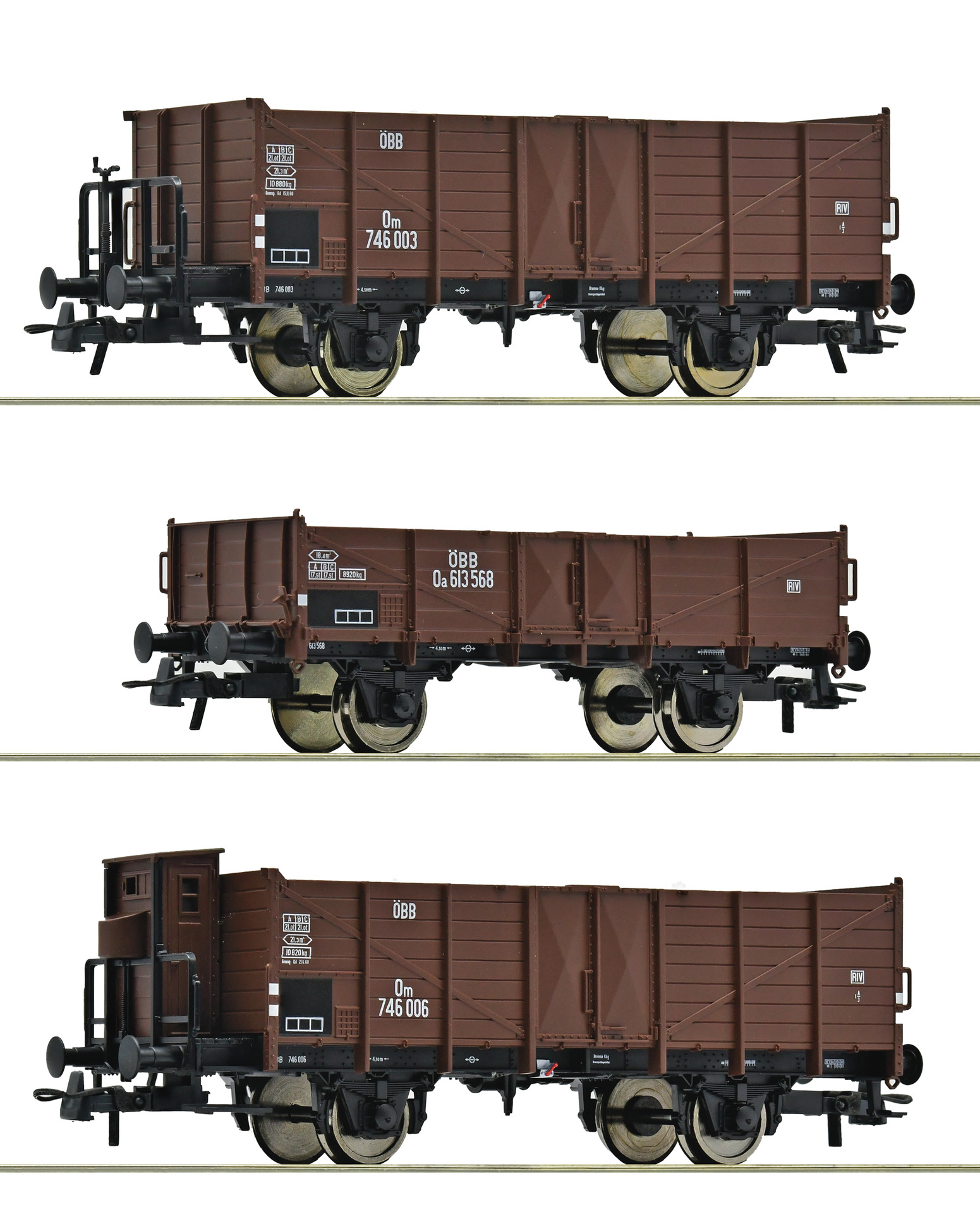 6600250 ÖBB offene Güterwagen Set 3tlg. Ep.3/4