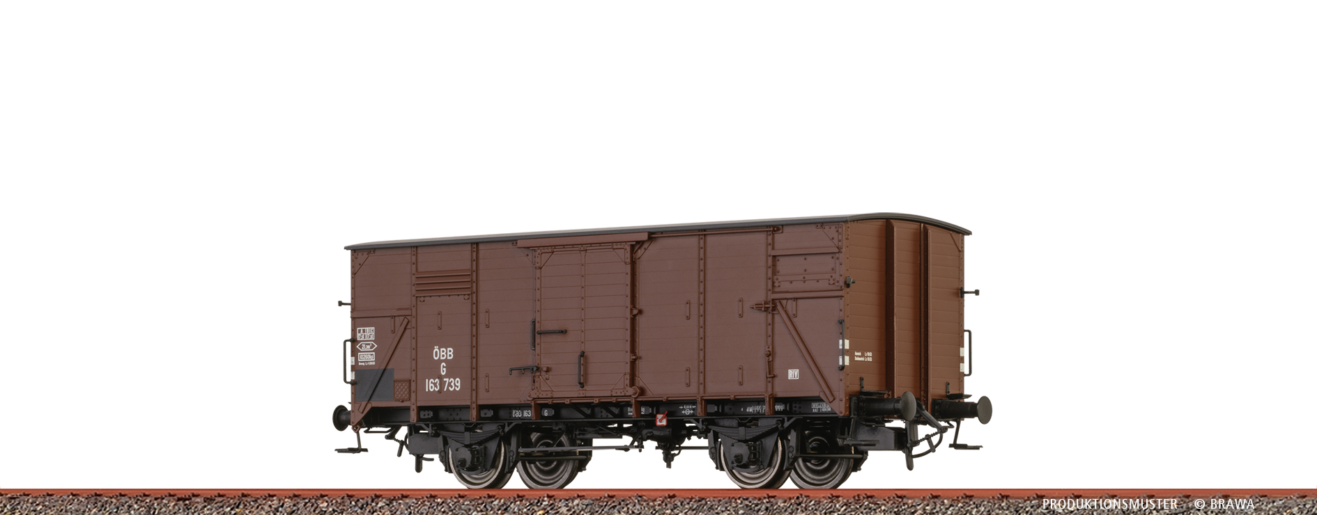 Brawa 51251 ÖBB gedeckter Güterwagen G Ep.3