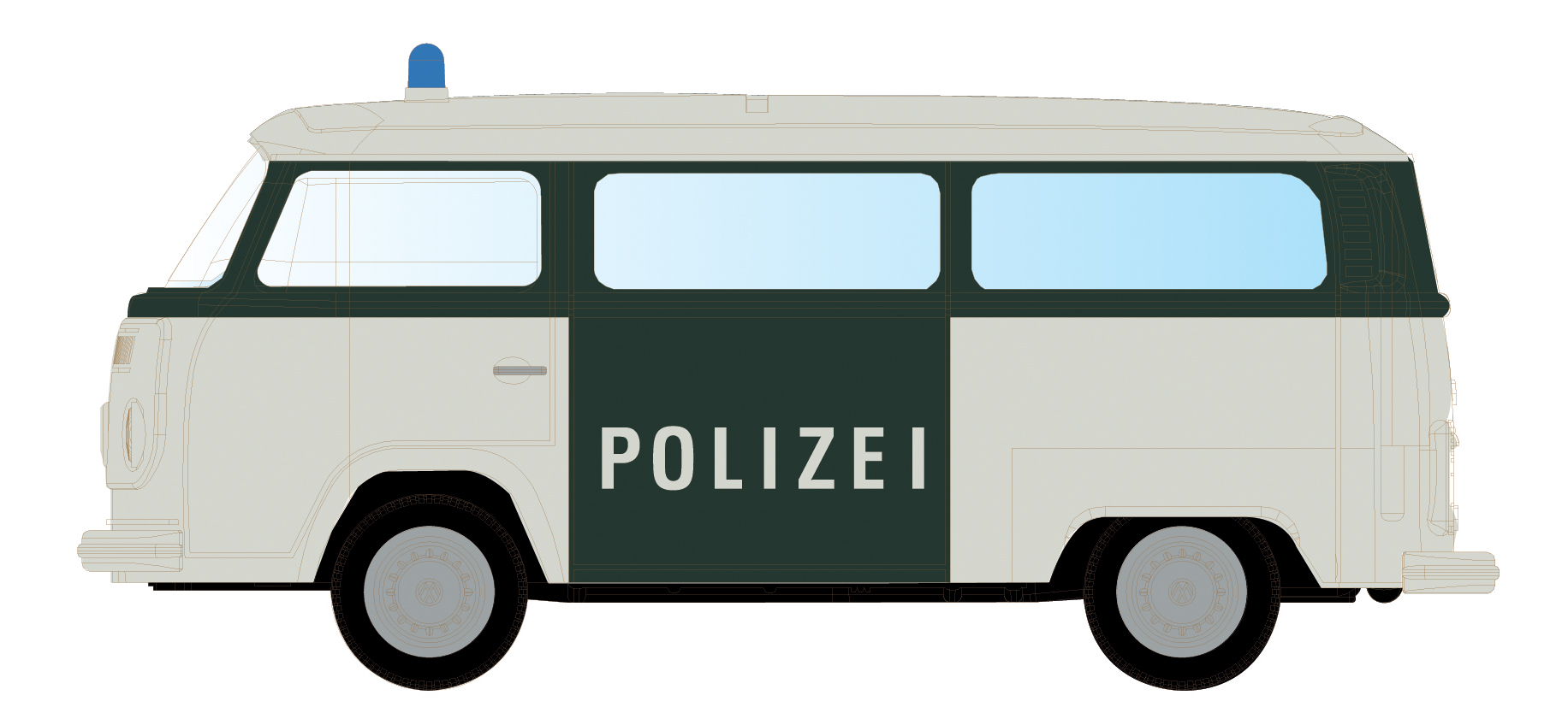3958 VW T2 Bus Polizei