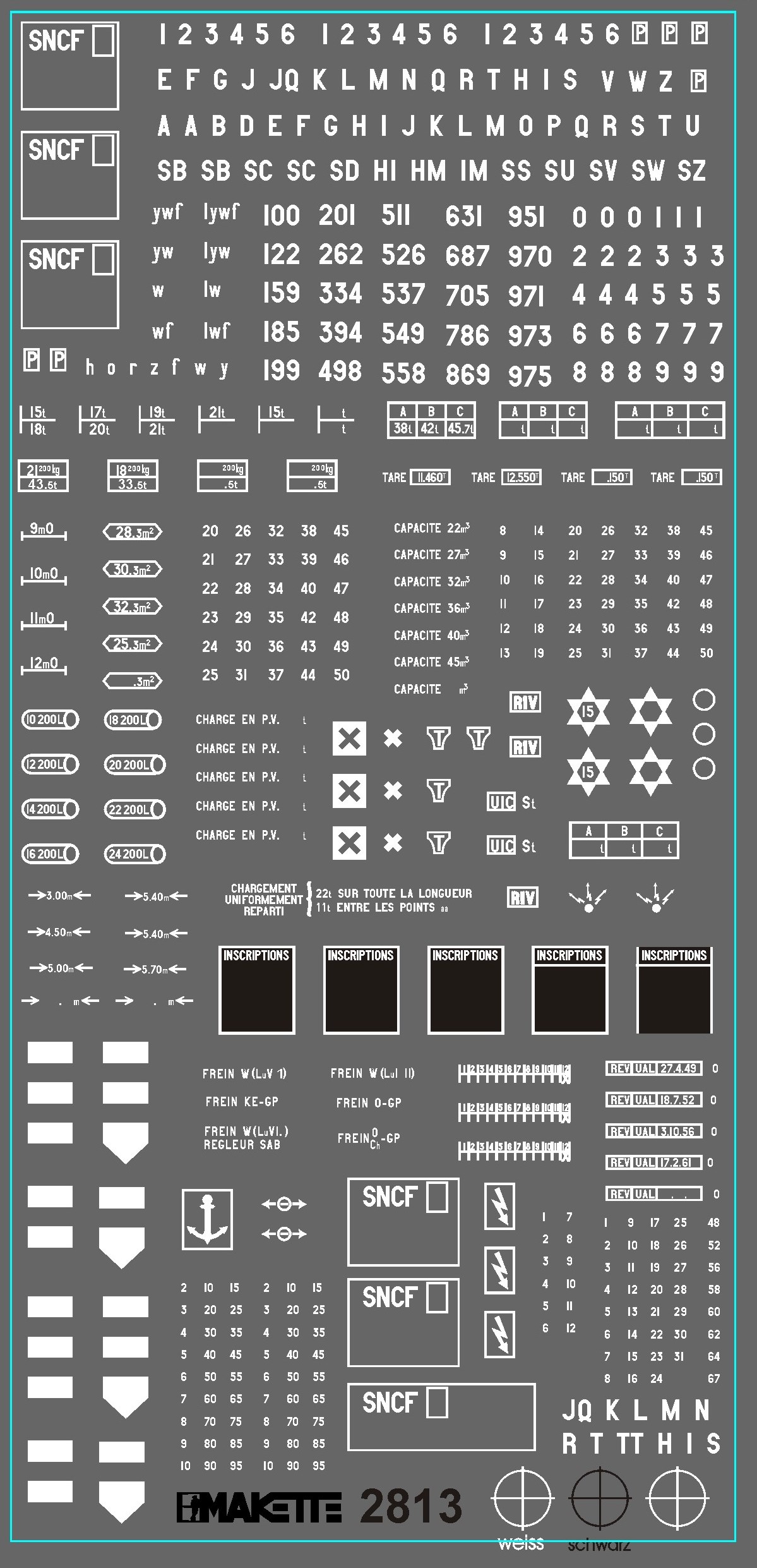 Makette 2813 Beschriftungssatz Universal