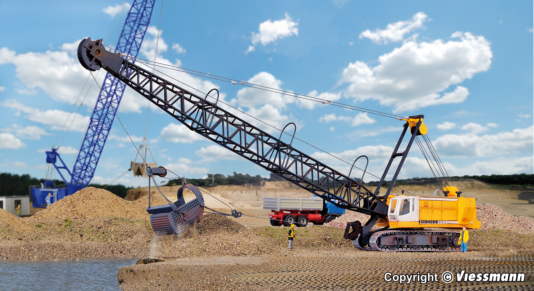 11254 Liebherr Seilbagger mit Schleppschaufel