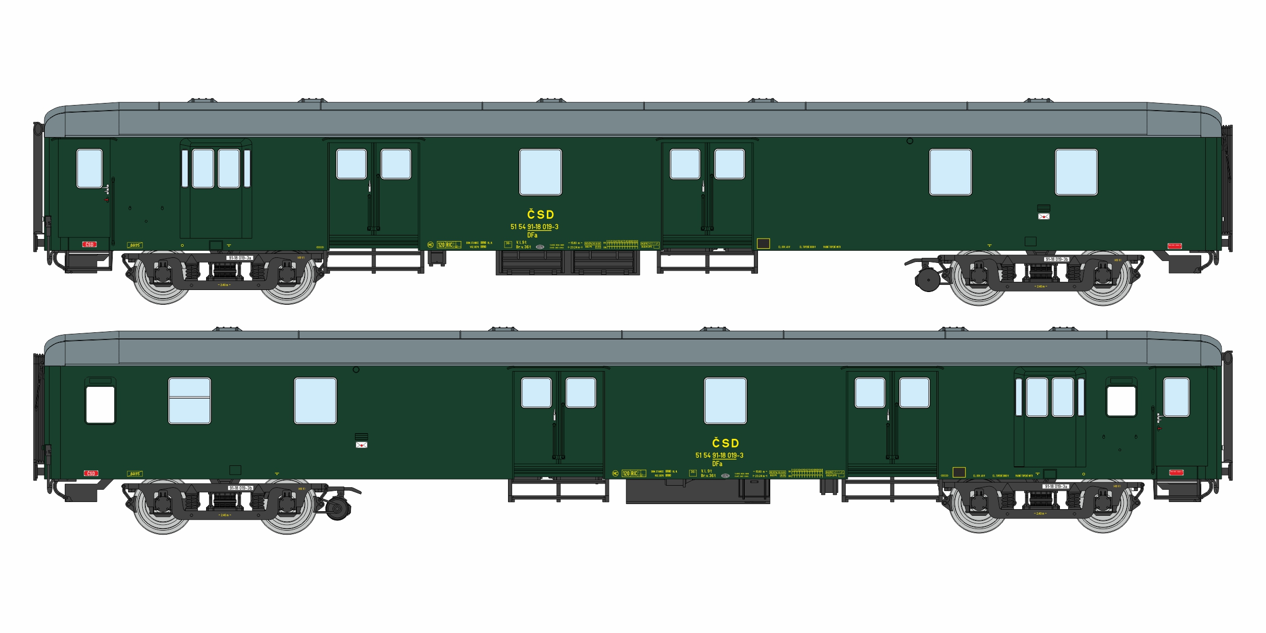 97210018 CSD Gepäckwagen DFa Brno Ep.4