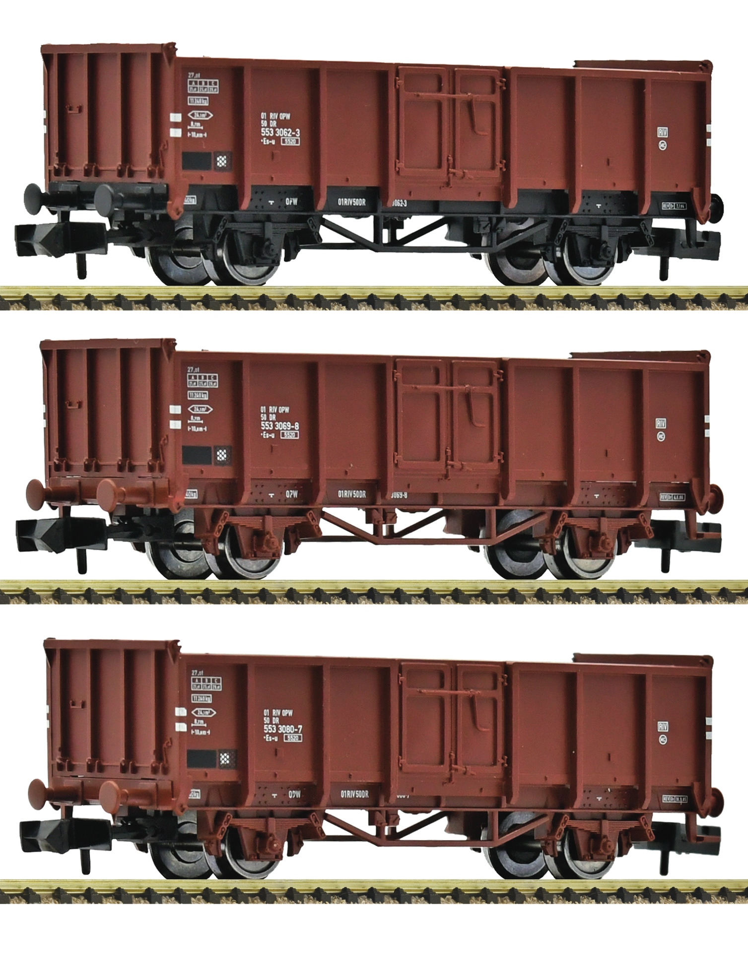 6660156 DR offene Güterwagen Set 3tlg. Ep.4