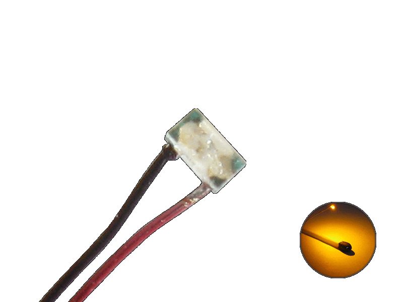 50205 LED SMD 0402 mit Kupferlackdraht Draht