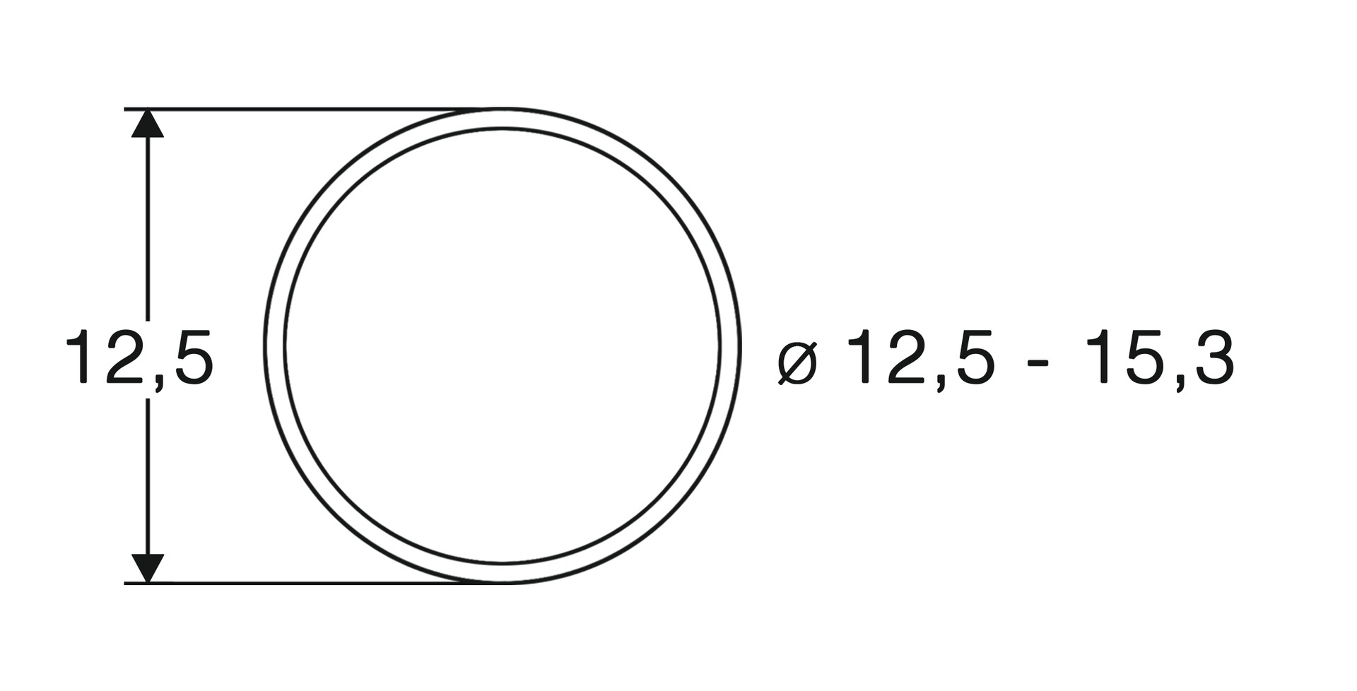 40075 Haftreifen 12,5 - 15,3 mm 10 St. AC