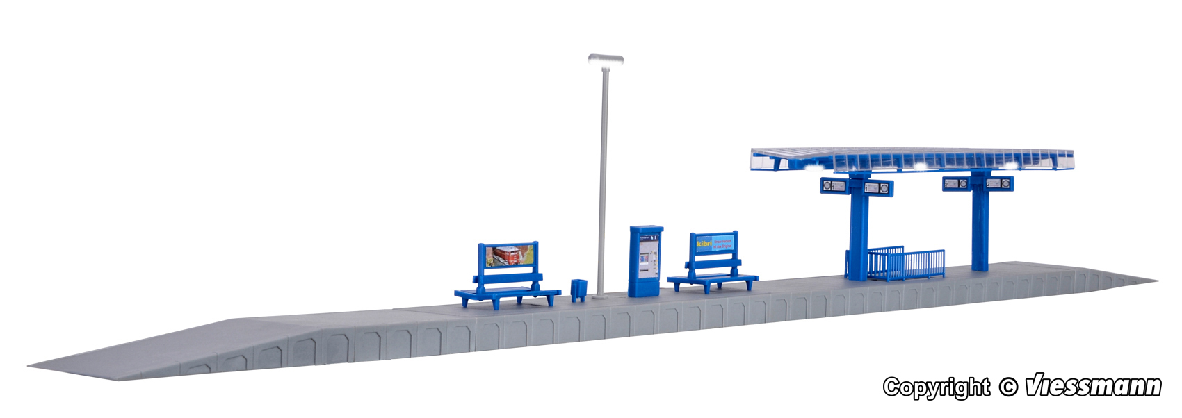 Kibri 39557 Moderner Bahnsteig mit LED-Beleuchtung