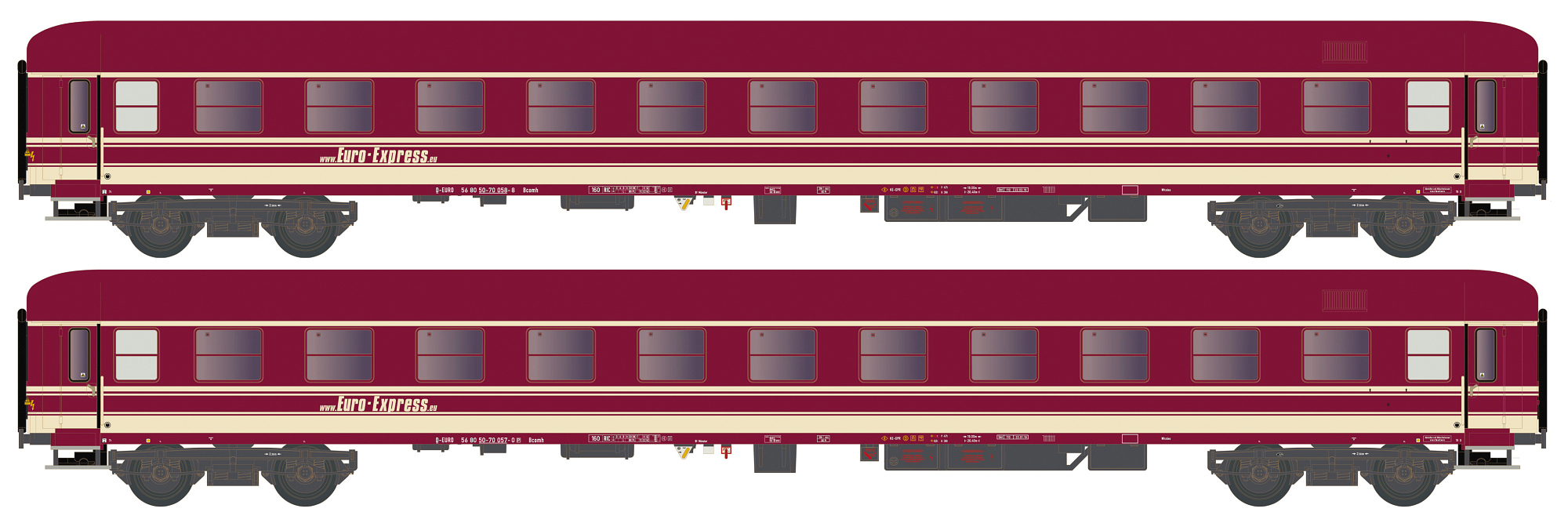 22211 Euro-Express Liegewagen-Set Bcm 246 Ep.6