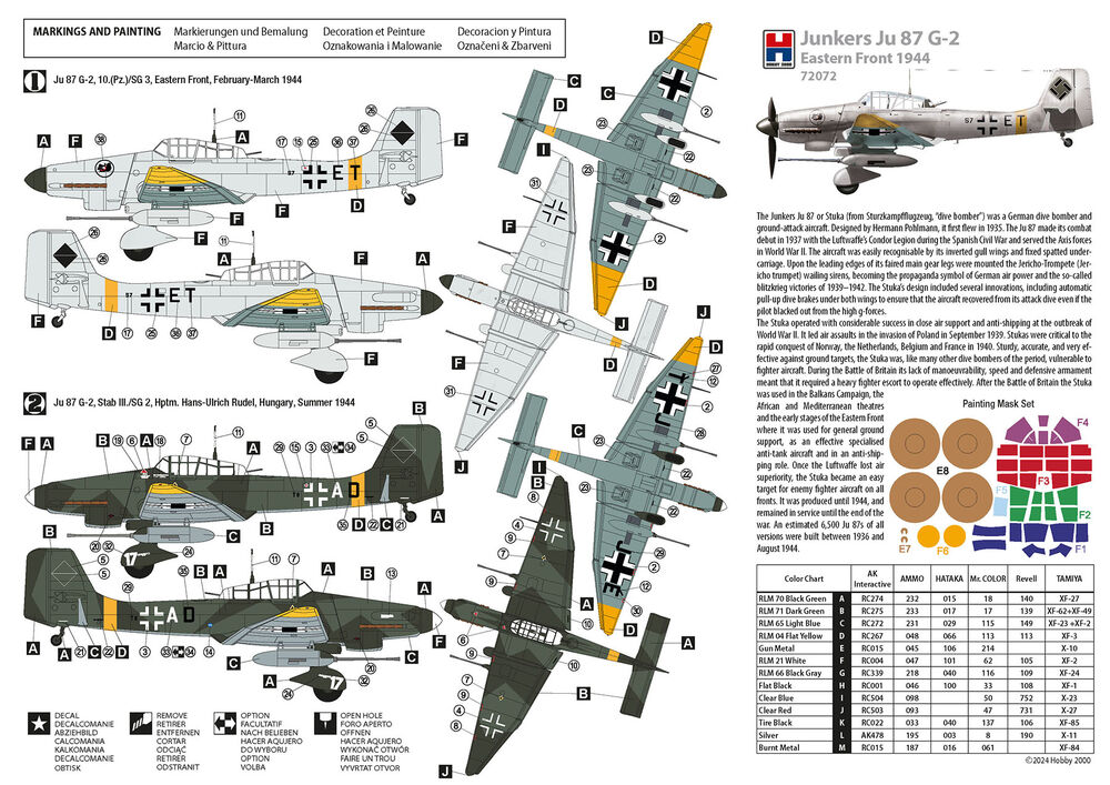 Hobby 2000 72072 Junkers Ju 87 G-2 Eastern Front 1944