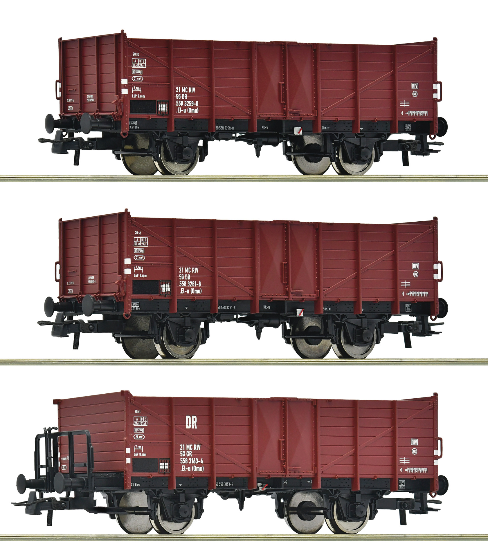 6600146 DR off. Güterwagen Set 3tlg. Ep.4