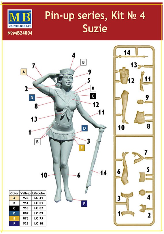 Master Box Ltd. MB24004 Pin-up series, Kit No. 4 Suzie