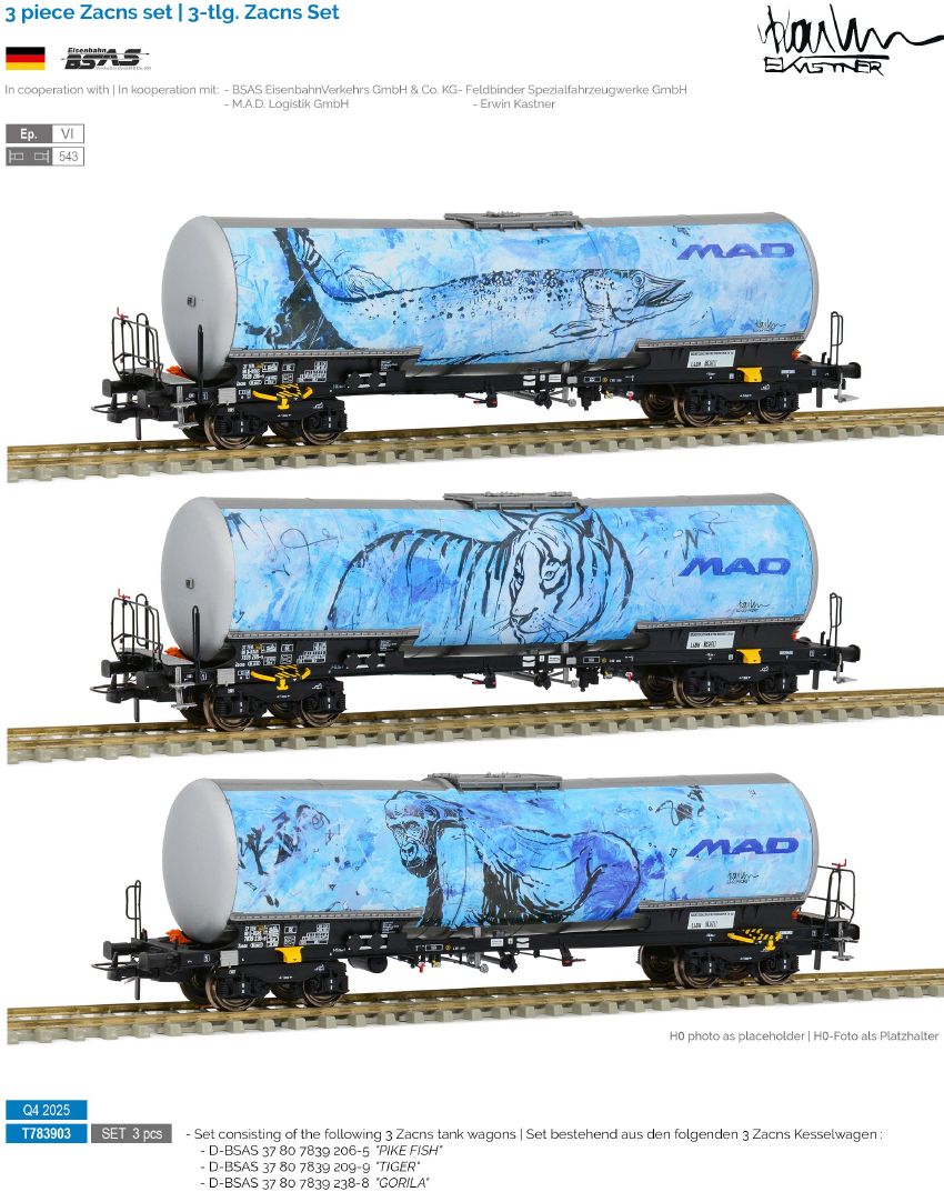 Sudexpress T783903 BSAS MAD Kesselwagen-Set 3-tlg. Ep.6