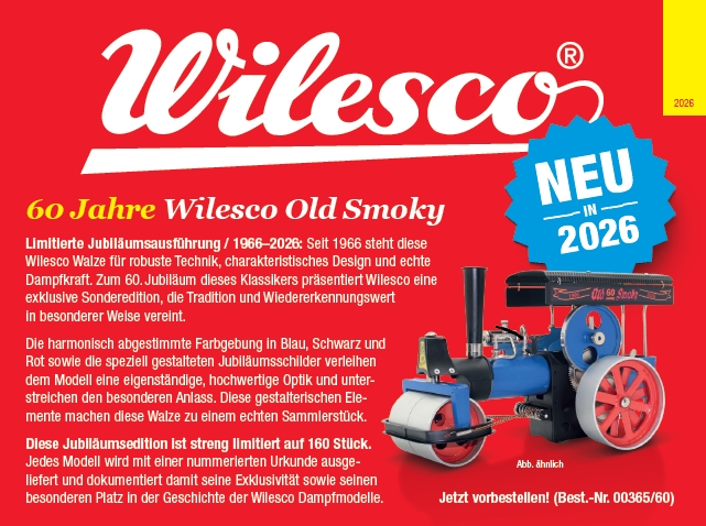 Wilesco 00365-60 D365 Dampfwalze 60-jähriges Jubiläum
