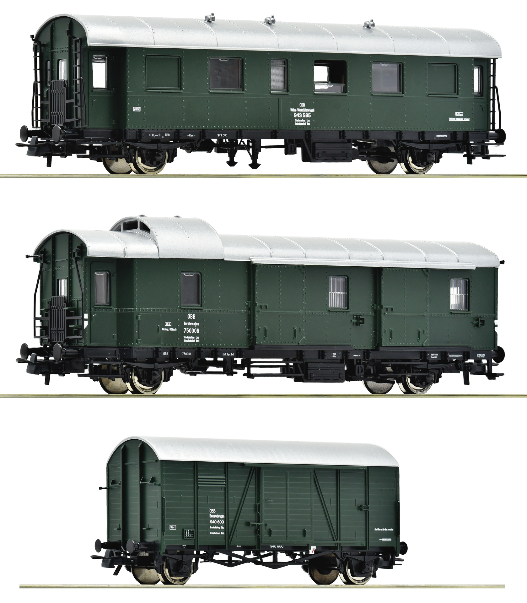 6200134 ÖBB Dienst-/Begleitwagen Set 3tlg. Ep.4