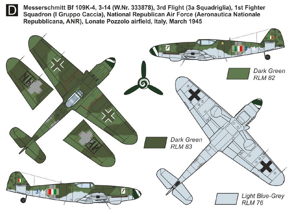 Mark 1 MKM144074N Bf 109K-4 'Kurfürst' (2in1)