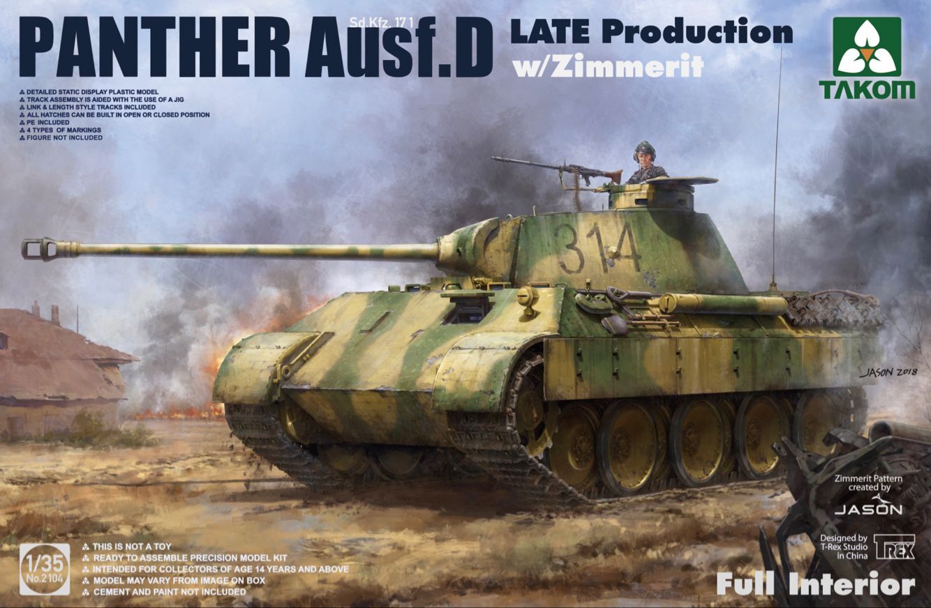 2104 Panther Ausf. D - Late production w/Zimm