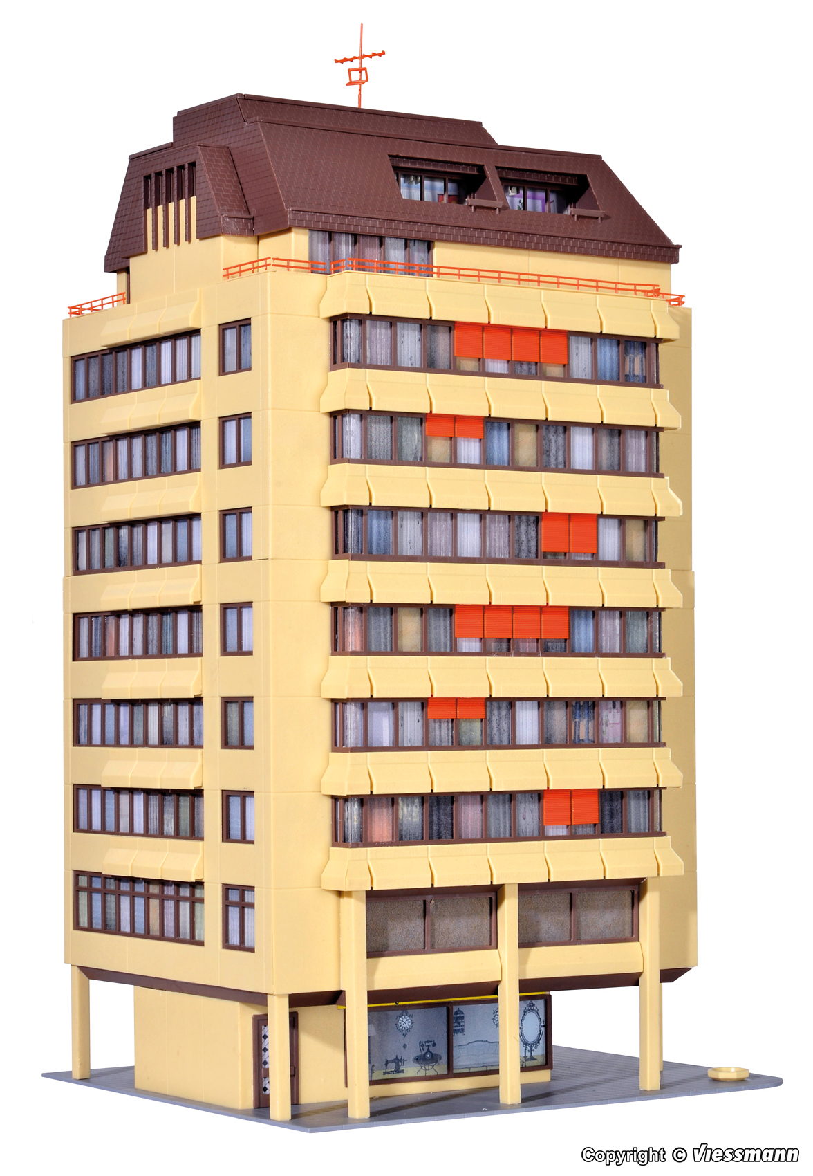 Kibri 38218 Hochhaus mit Ladenpassage m. Beleuchtung