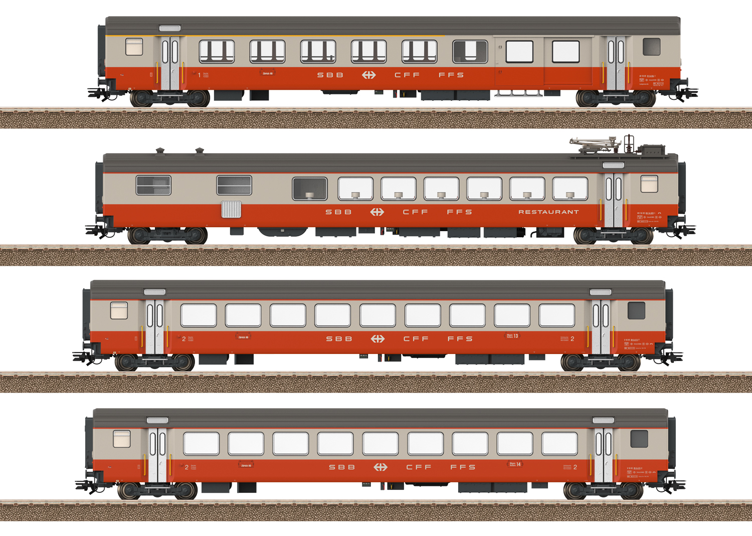 23690 SBB Personenwg.-Set 4tlg Swiss-Expr. Ep4
