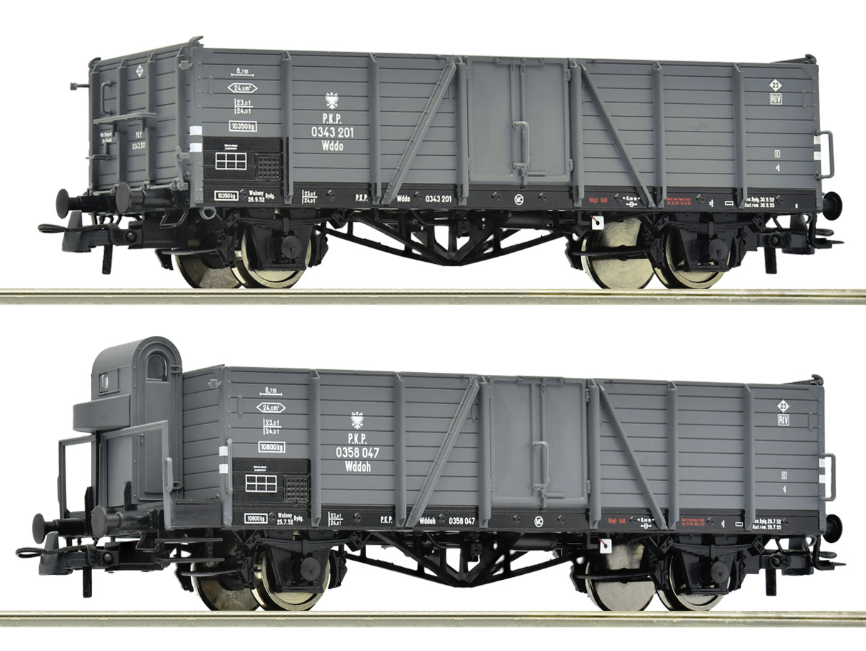 6600216 PKP offene Güterwagen Wddo Set 2tlg Ep.3