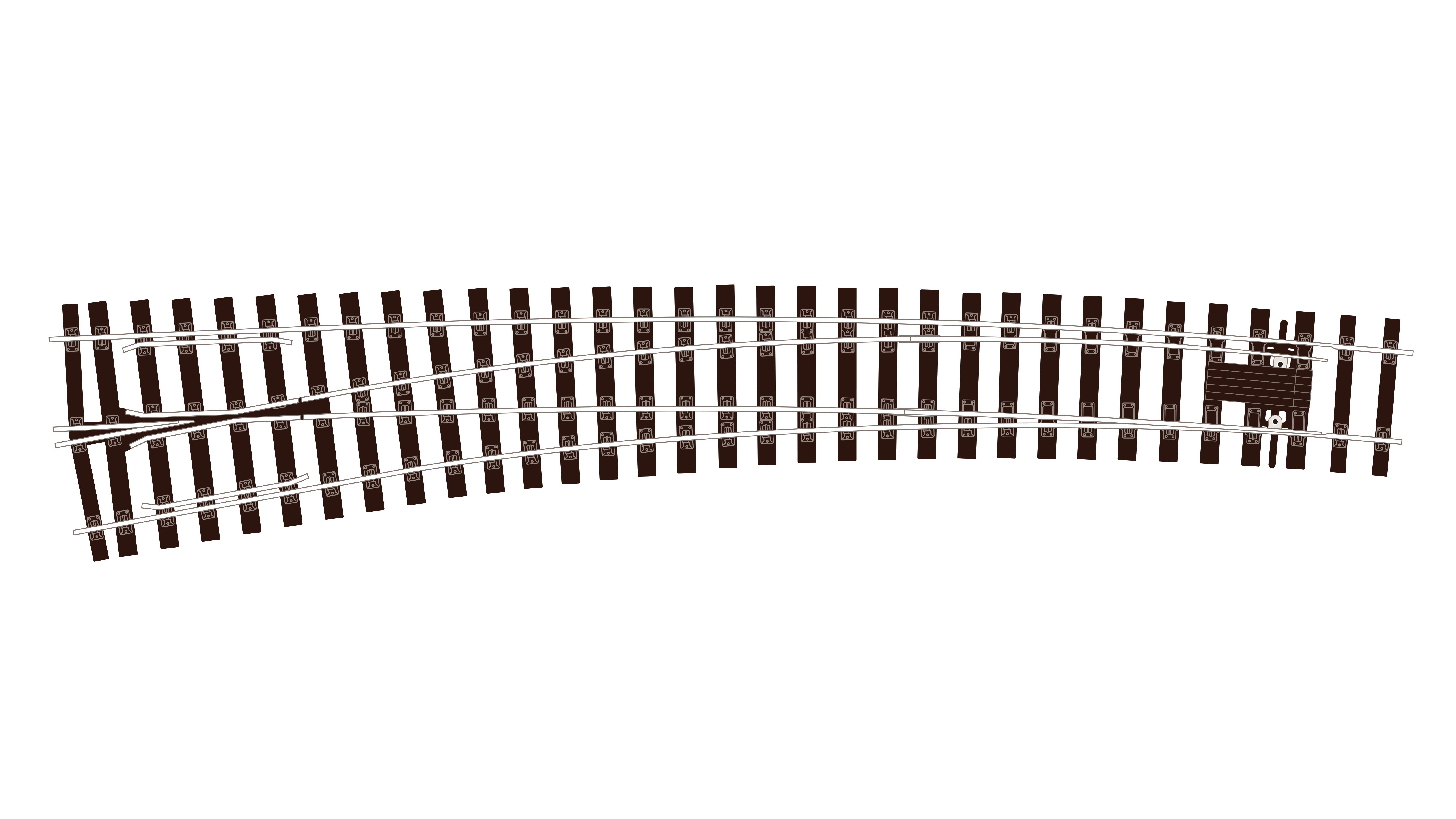 SLE787BH Gebogene Weiche, großer Radius, rechts