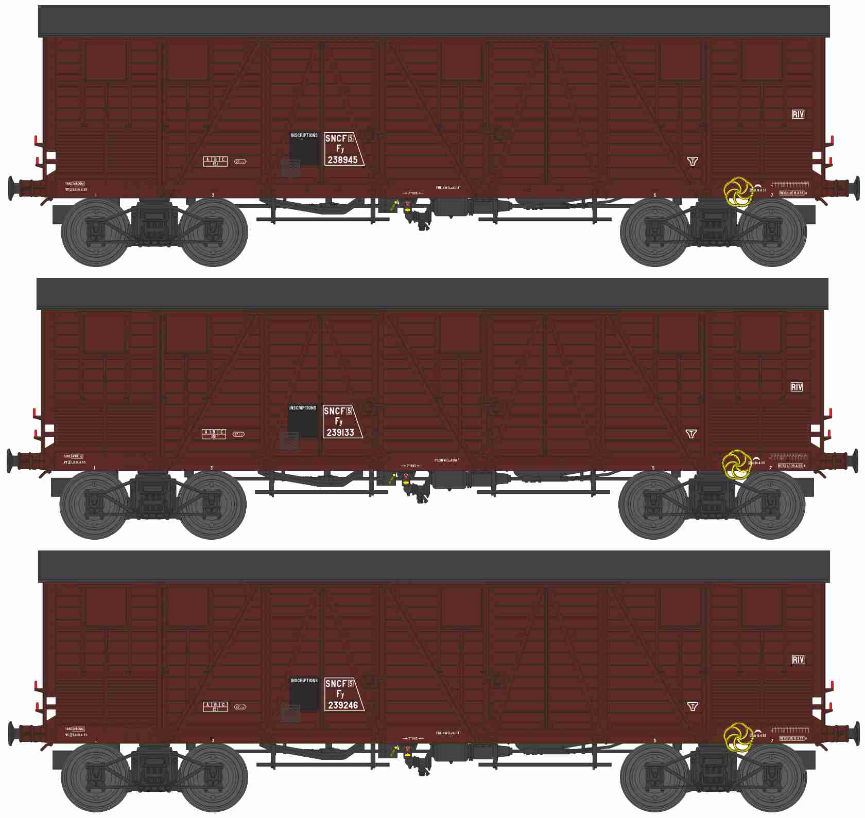 WB-910 SNCF Güterwagen-Set 3-tlg. TP Ep.3a