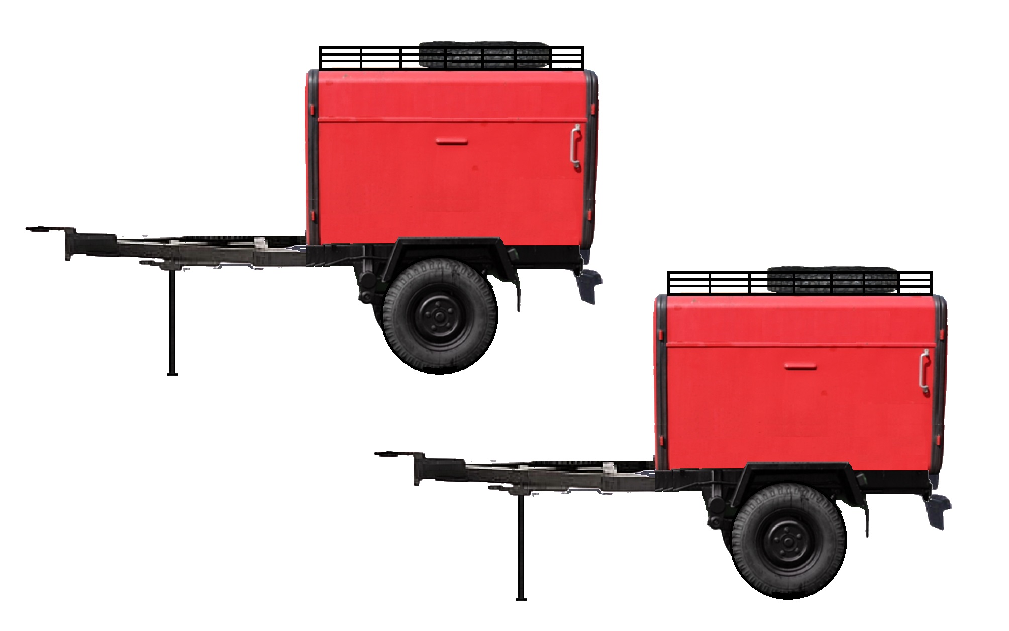 NA88332 Anhänger HL10 Kasten Feuerwehr rot