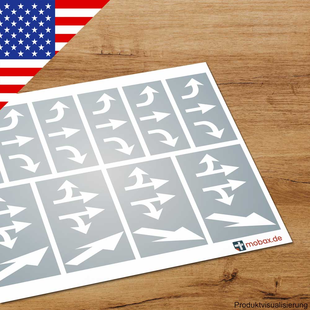 Mobax US-W-02-N Pfeile-Set USA, weiß