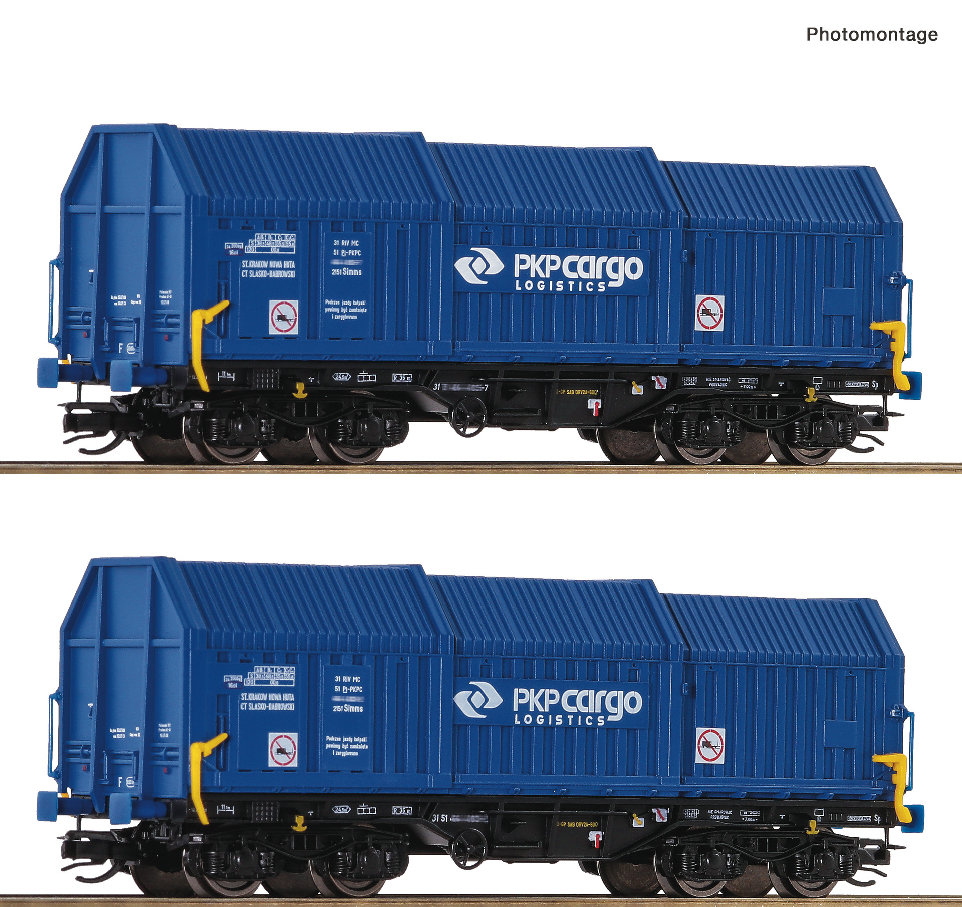 Roco 6680008 PKP Teleskophaubenwagen-Set 2-tlg Ep.6