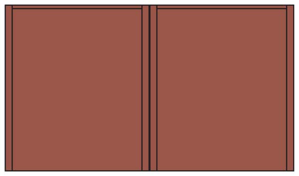 DPM60121 Two- Story Blank Wall, 3 St.