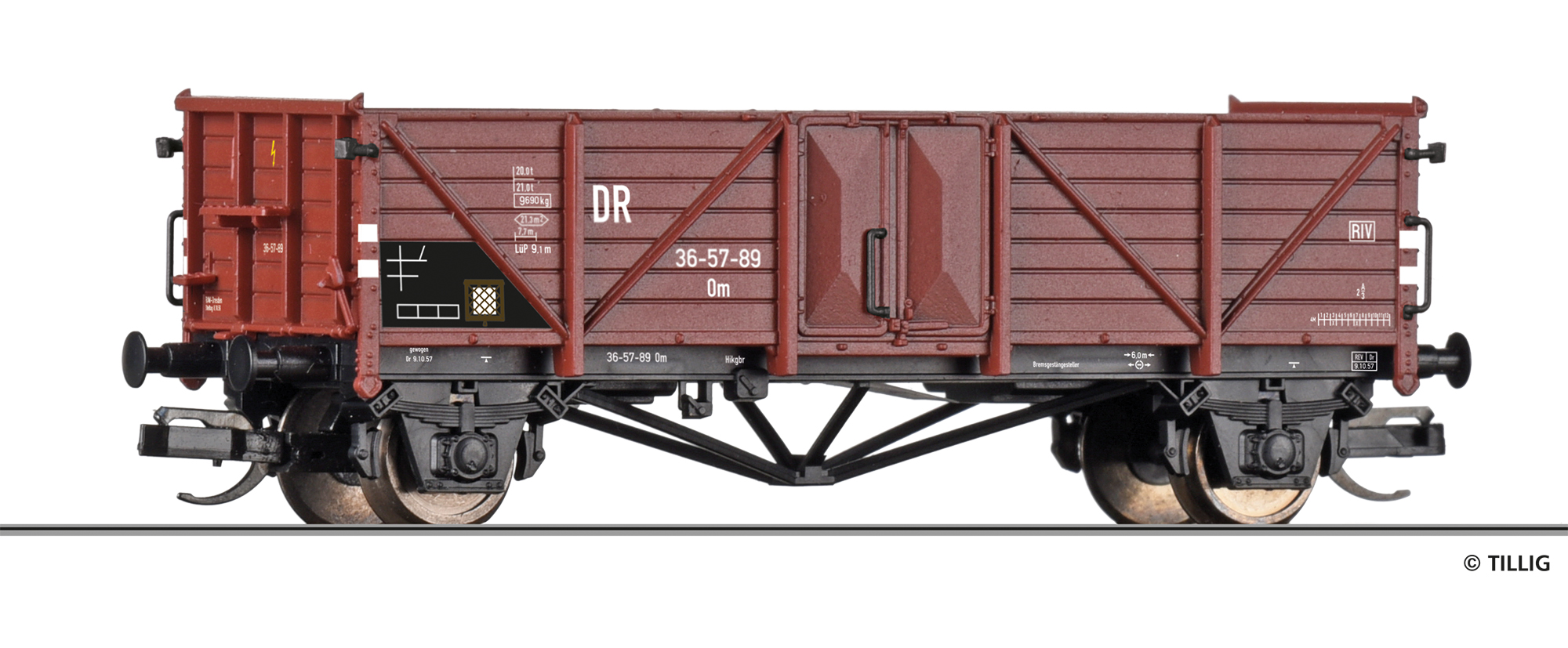 95581 Offener Güterwagen Om der DR
