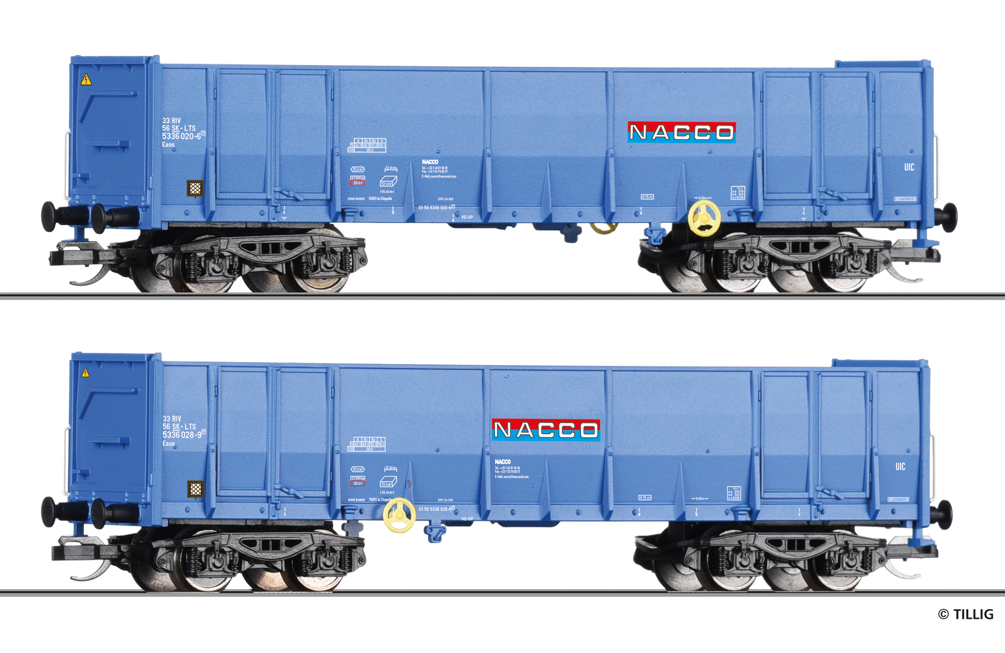 01142 Güterwagenset der NACCO, bestehend aus