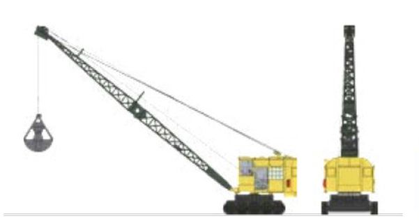 CB-159 BONDY-Kran auf Raupe (Gelb)