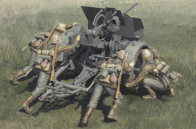 84418 German 20mm Flak 38 early with crew
