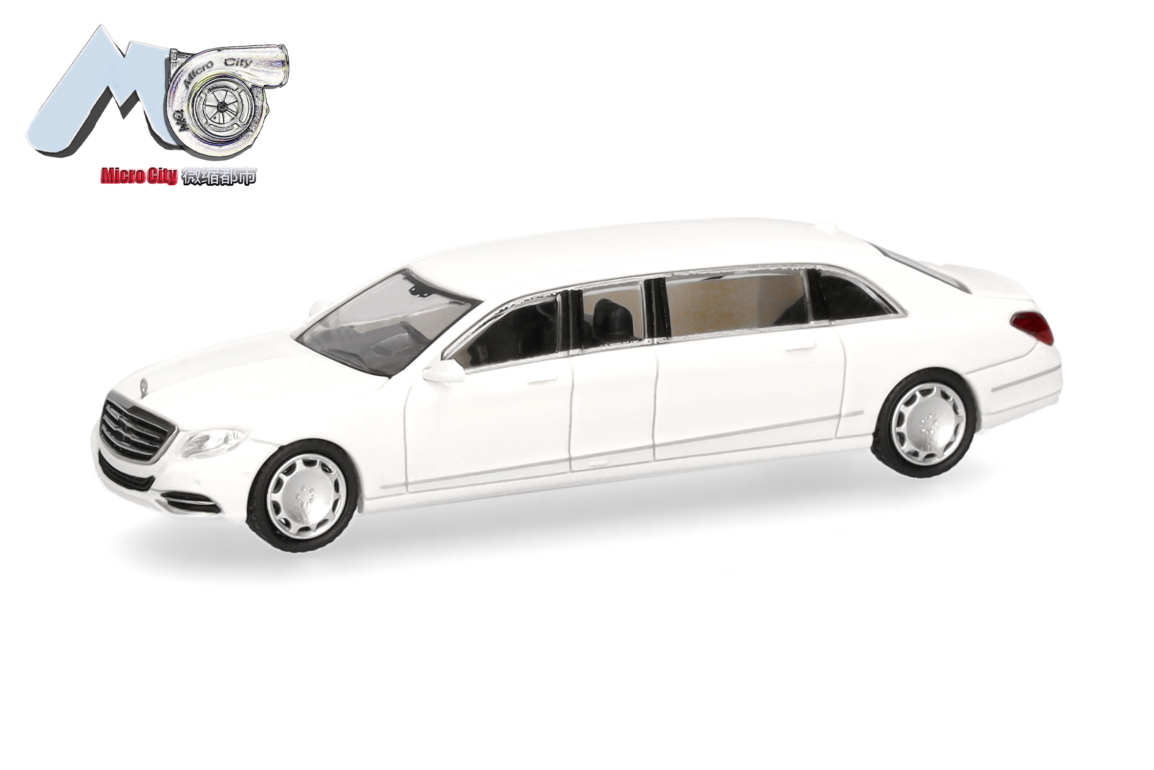 87MC000138 MicroCity: MB S600 Pullmann (W221) weiß