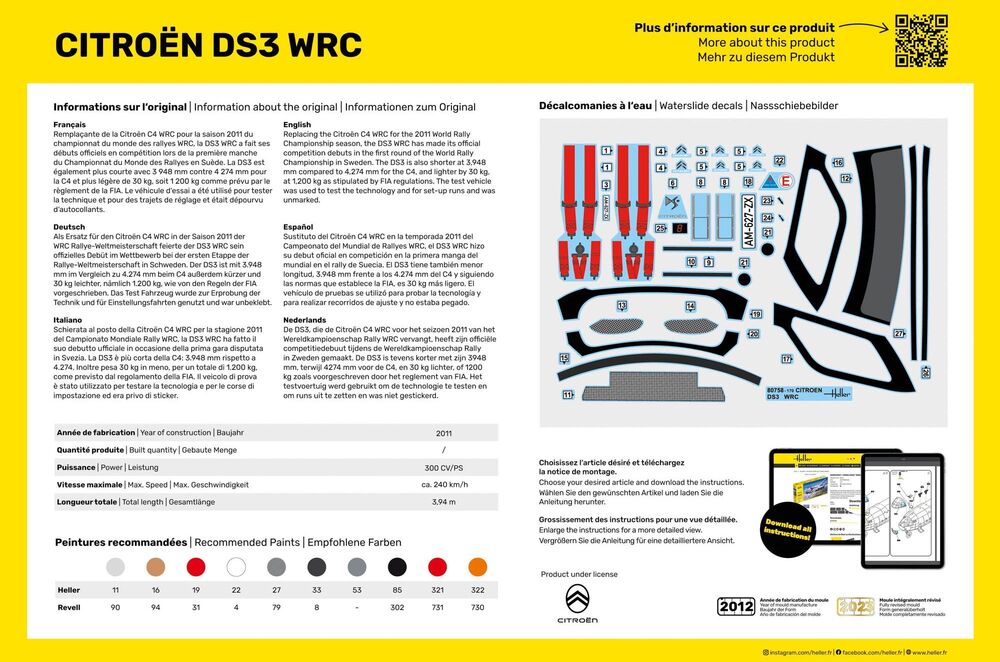 Heller 80758 Citroen DS3 WRC