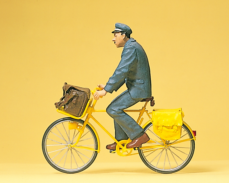 Preiser 45073 Postbote (Frankreich) auf Fahrrad