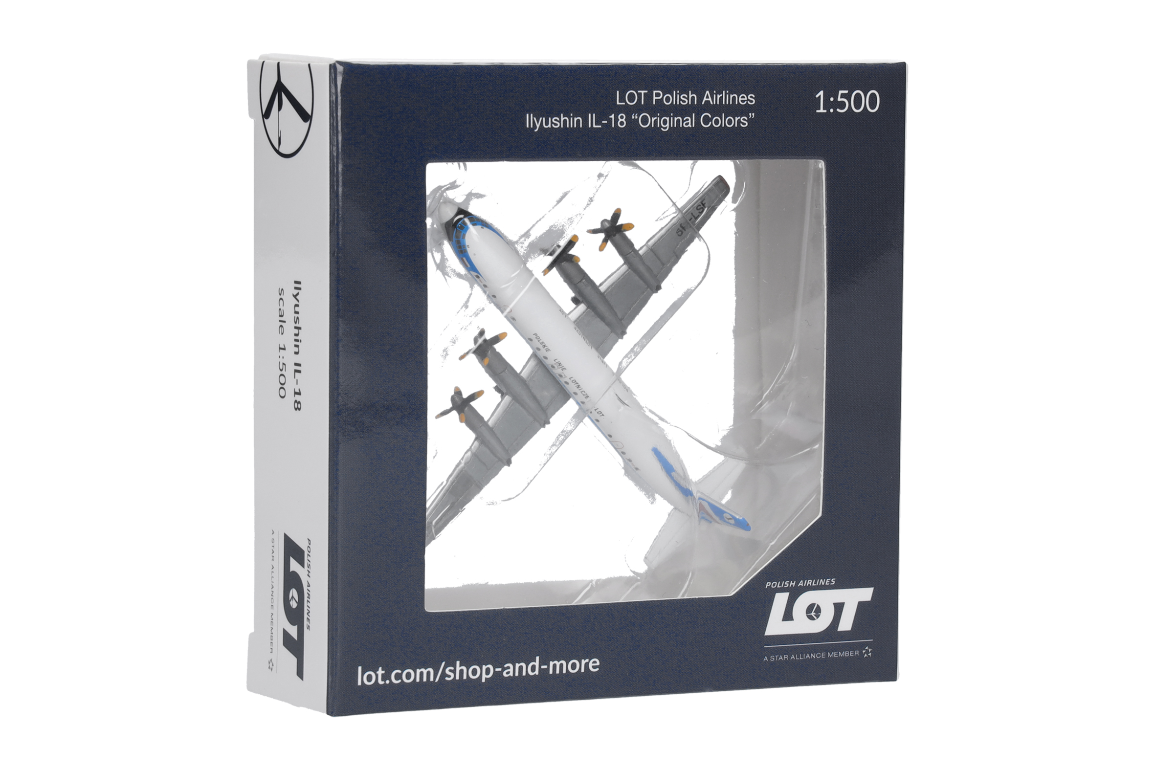 Herpa 538787 Ilyushin IL-18 LOT Polish Airlines