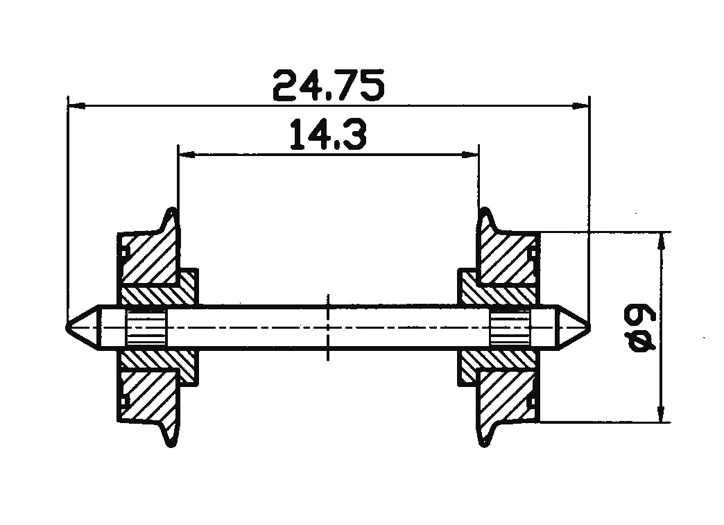Roco 40197 Gleichstrom NEM-Normradsatz 9mm
