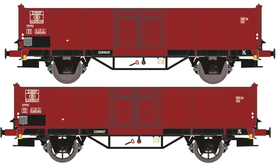 23981 SNCB offener Güterwagen-Set 2-tlg. Ep.3