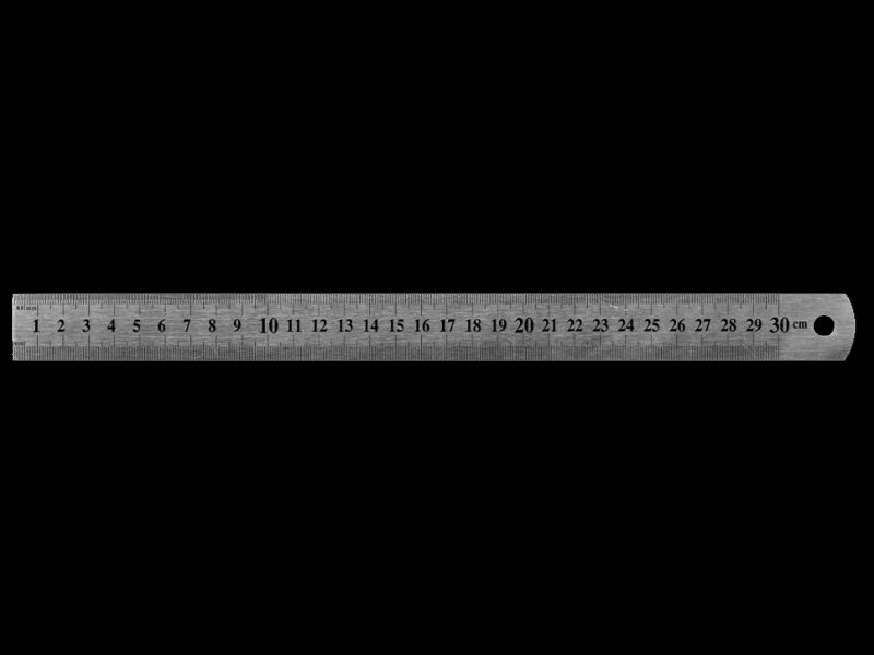 11438 Stahllineal 300mm inch und cm Skalierung
