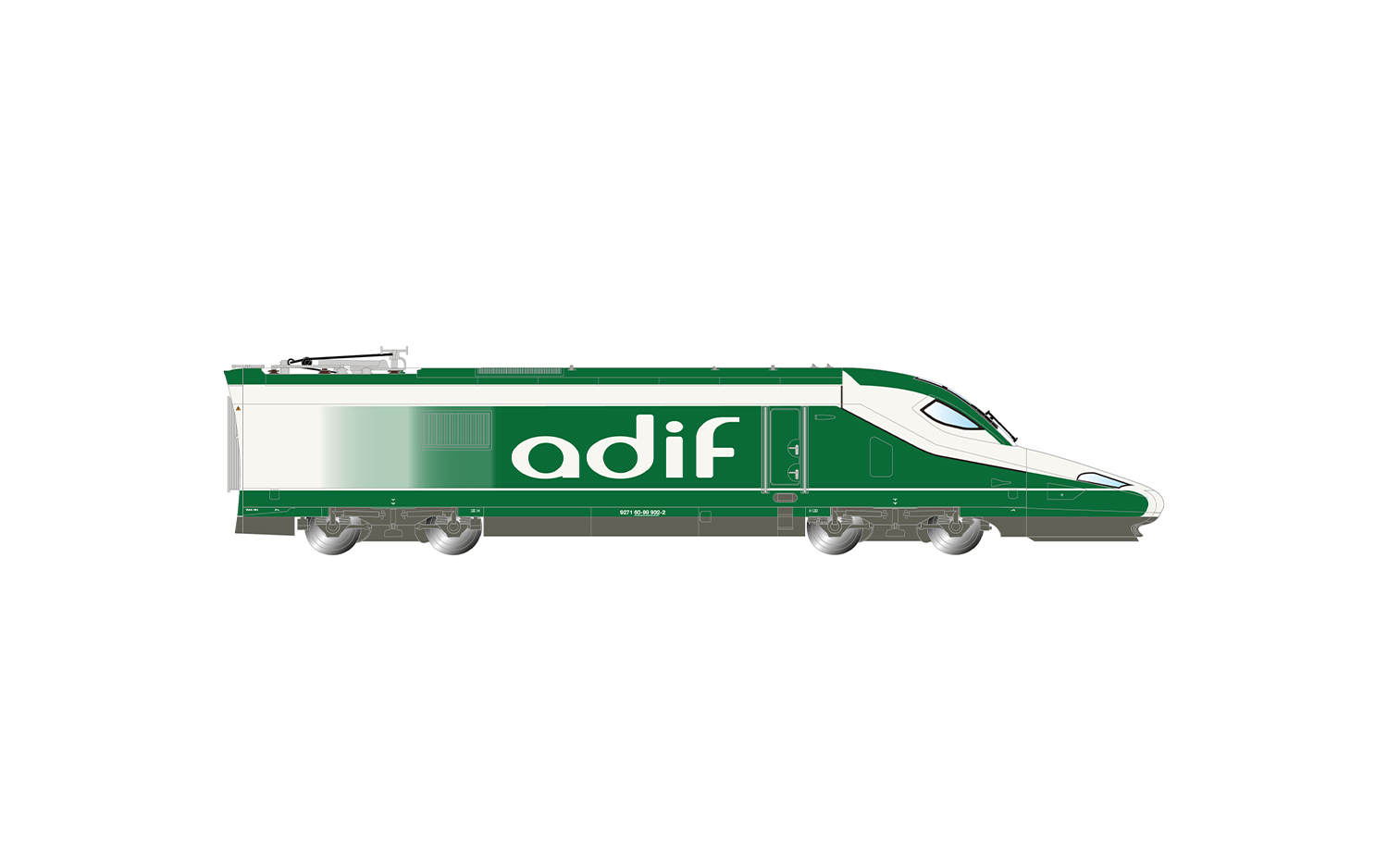 HE2030 ADIF, Messzug A330 Séneca“, weiß-grüne