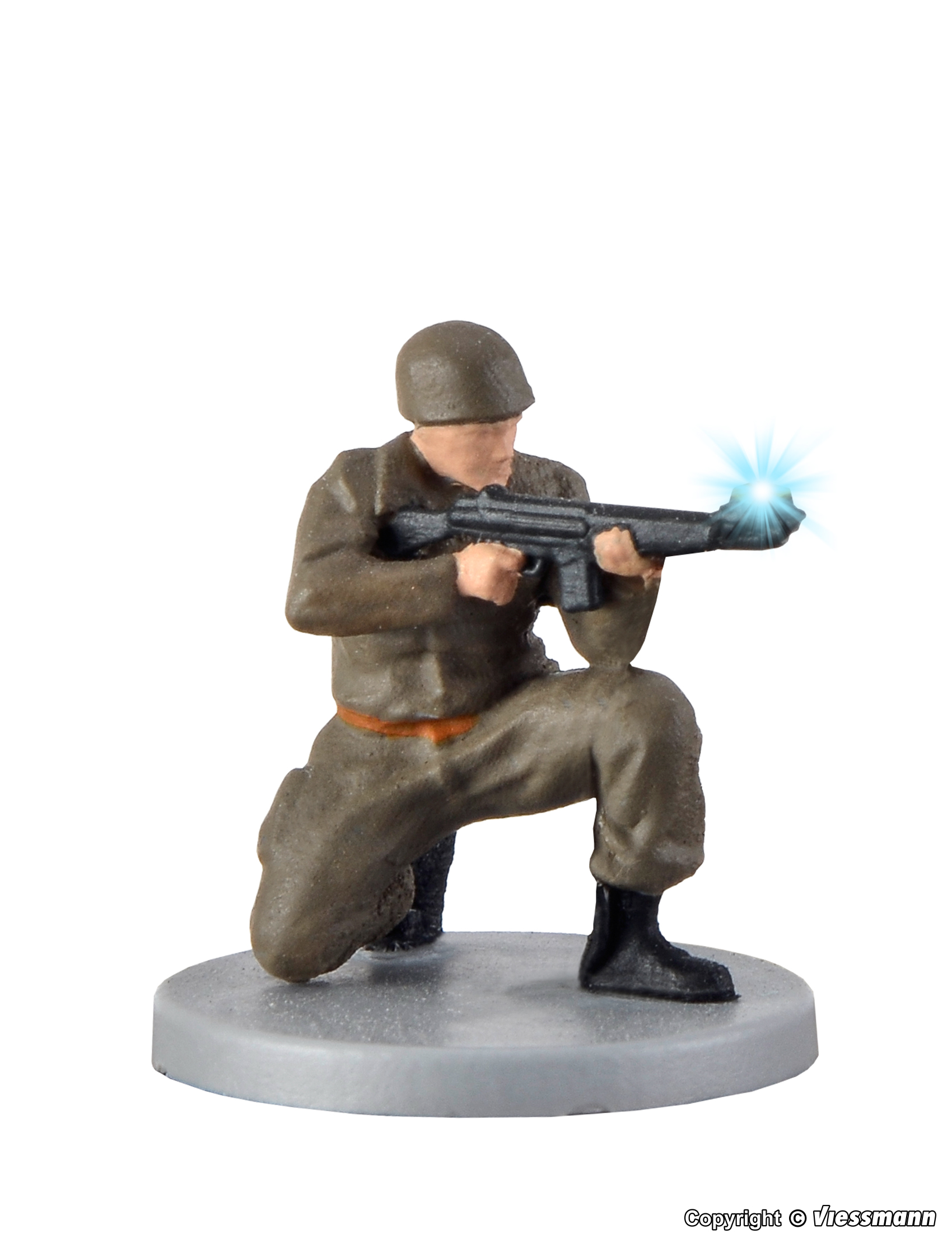 1531 Soldat kniend mit Gewehr + Mündungsfeuer