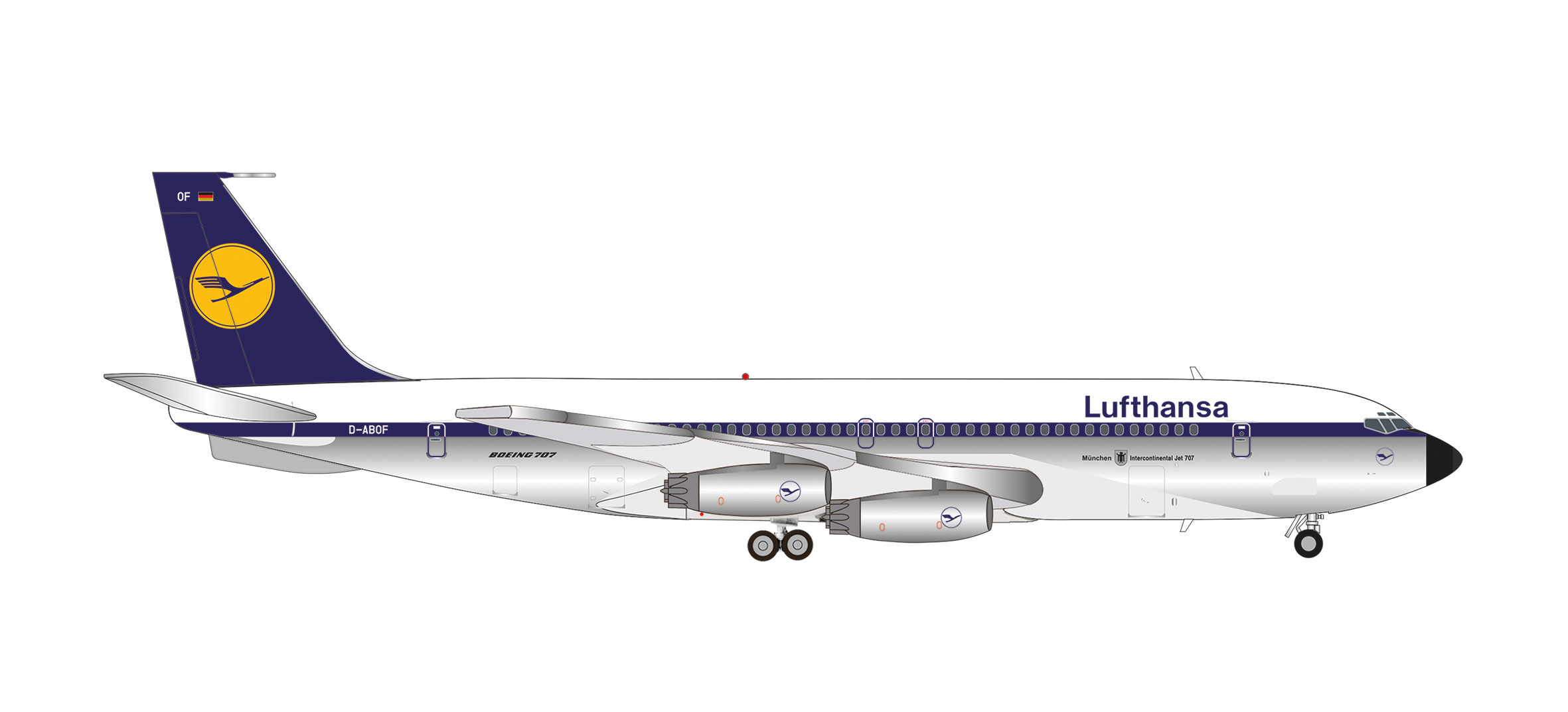 573702 Boeing 707-400 Lufthansa