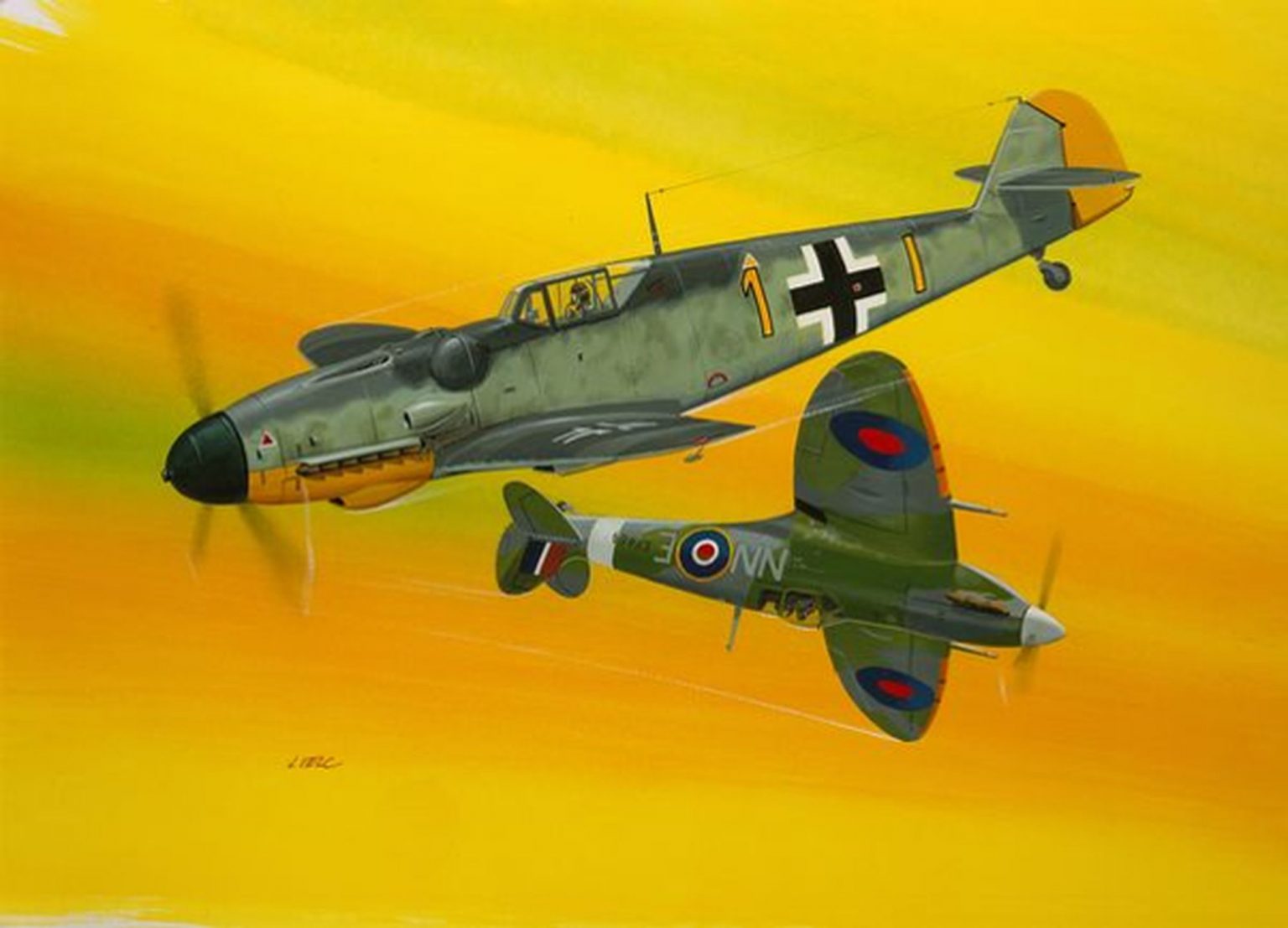Revell 03710 Combat Set: Bf 109G-10 & Spitfire
