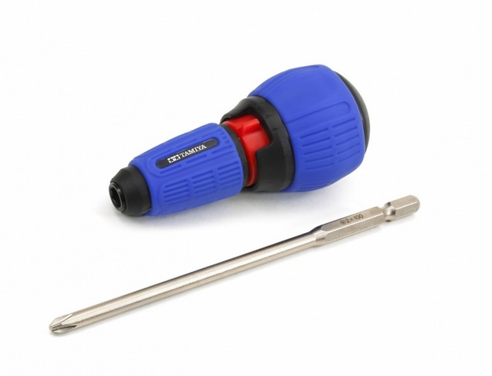 74152 Ratschen-Handgriff (72Z) m.Bit (+)L100mm