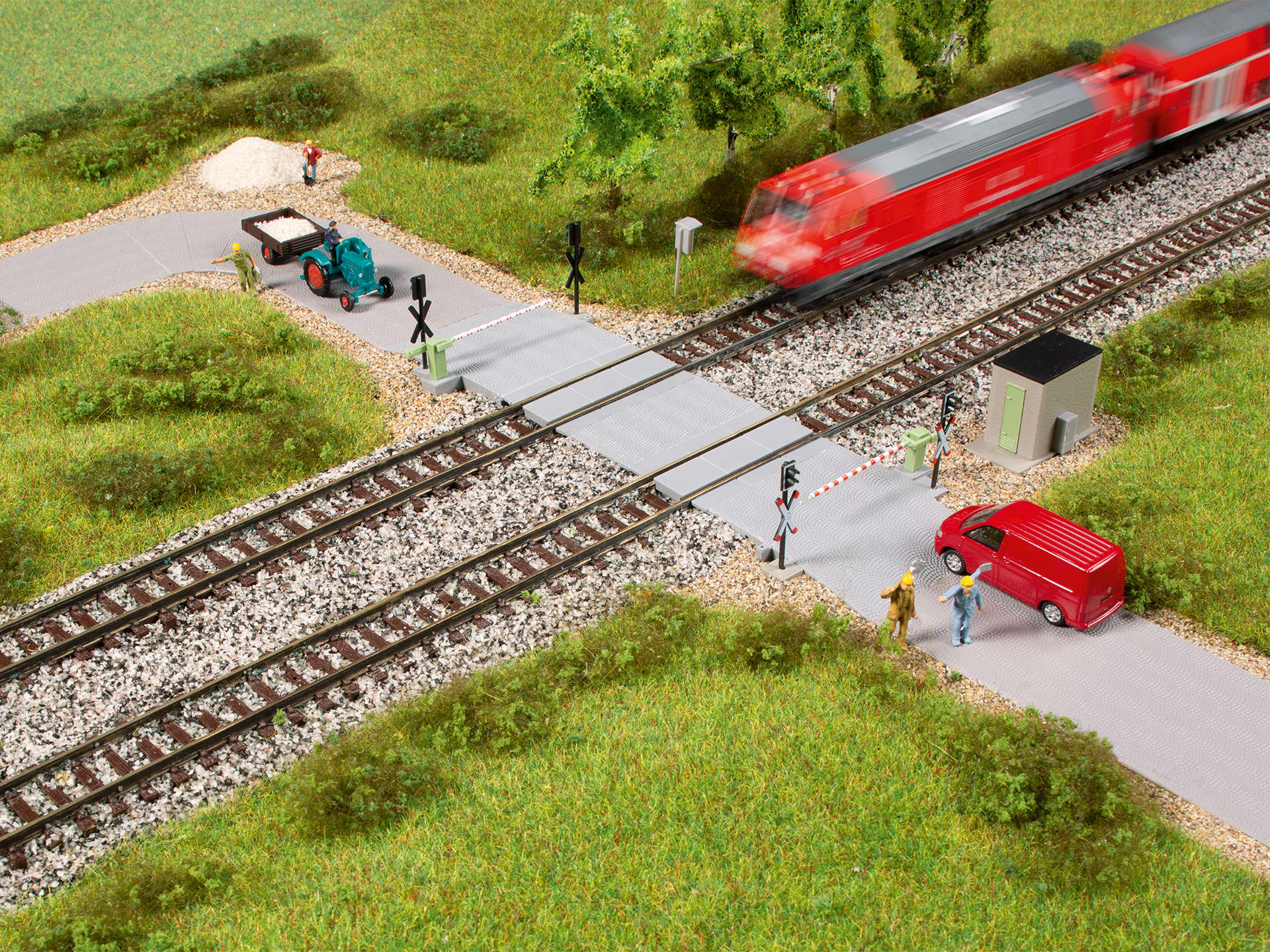 44649 Bahnübergang - Halbschranke