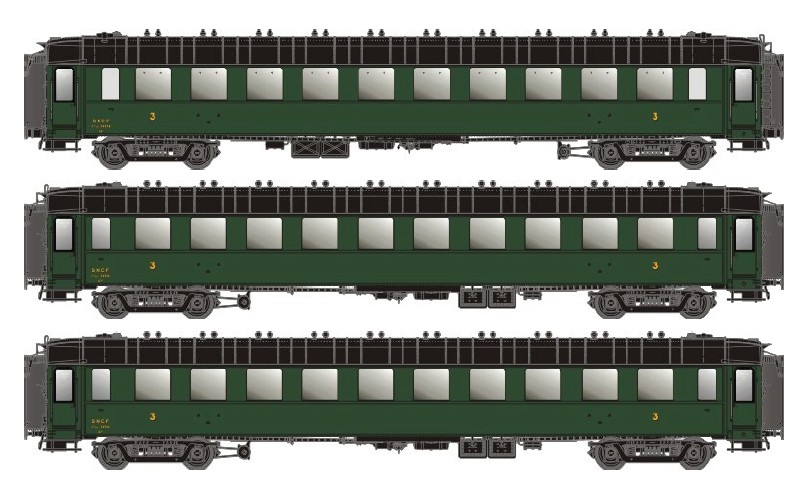 MW40397 SNCF Personenwagen-Set 3-tlg Ep.3b